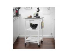 Carrello da cucina in legno con Granito