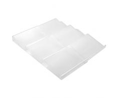 InterDesign Linus Portaspezie Espandibile, Plastica, Trasparente, 15.25x38x5 cm