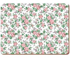creative tops Everyday Home Ditsy tovagliette con retro in sughero, legno, rosa, pezzi