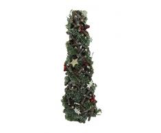 Casa e Xristmas Albero Naturale Con Decorazioni, Legno, 1x1x60 cm