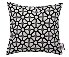 Tom Tailor 564191 fodera per cuscino T-combined, 40 x 40 cm, misto cotone, Nero