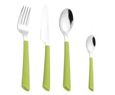 Esmeyer Jane - Set da 24 posate JANE in acciaio inox 18/0 lucido, manici in plastica Colore: verde