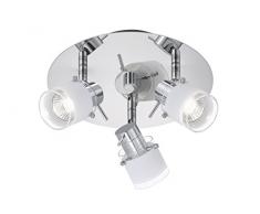 Briloner Leuchten 2128-038 - Lampada ad alta tensione per il bagno, GU10, colore: Cromato