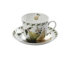 Maxwell & Williams PB8106 - Tazza da colazione con piattino Orchard Fruits Pere, in confezione regalo