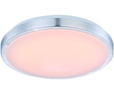 Eco Light LED lampada da bagno Milano, con sensore con versch, plafoniera, 880 lm, 12 W, diametro 30 cm, IP44, color argento 8020 – 30 PIR
