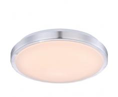 Eco Light LED lampada da bagno Milano, plafoniera, alluminio, 880 lm, 12 W, diametro 30 cm, IP44, silberfarbig 8020 – 30