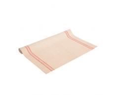 Vaitkute 116004 - Confezione da 2 asciugapiatti Landhaus 100% lino lavabile a 60º 350 g/m2 47 x 70 cm colore naturale con righe rosse
