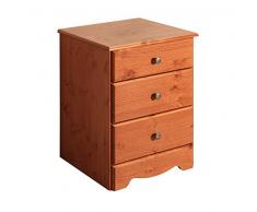 Steens Furniture Milford, Comodino con cassetti, in legno, colore marrone