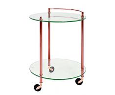 Haku Möbel 85167, Carrello portavivande, Trasparente (Transparent), 51 x 47 x 10,5 cm