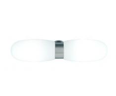 Trio 2801021-07 Lampada da Bagno in Nichel Opaco e Vetro Opale Opaco, Bianco