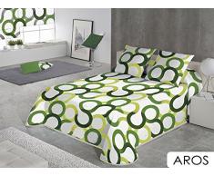 Sabanalia - Copriletto timbrato Aros (disponibile in varie dimensioni) - Letto 135, Verde