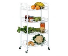 Rayen 1111.01 Carrello da Cucina con 4 Cestini, 41x26x79 cm