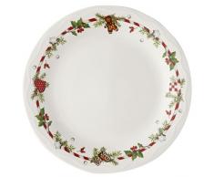 Hutschenreuther 02460-725492-10866 - Piatto piano con decorazioni natalizie, in confezione regalo, 26 cm