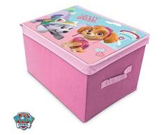 Paw Patrol Cassapanca per giocattoli pieghevole la pat patrouille Skye Stella Everest