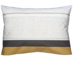 Blanc des Vosges 3UO Opéra - Federa per cuscino, in cotone stampato, percalle, Cannella, 50 x 73 cm