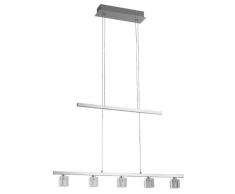 Leuchten Direkt 50360-17 - Lampada a sospensione a 5 lampade G4 20 W, colore: Cromo