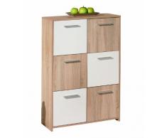 Links 19300340 Egadi Cassettiera 6 porte Quercia di Sonoma 77 x 30 x 115 cm
