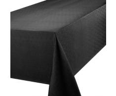 Bedding Online - Tovaglia, runner e tovaglioli effetto lino collezione Signature Tovaglie 52 x 70 Rectangular Tablecloth 132cm x 178cm 4-6 Seater Table nero