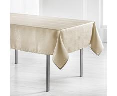 LHarmonie Du Décor - 1721591, Tovaglia Rettangolare , 140 X 250 Cm , Serpentile , Jacquard Damascato , Oro