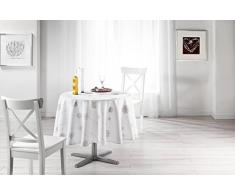 LHarmonie du Decor 1721392 tovaglia stellata stampato in poliestere bianco / naturale 180 x 180 cm