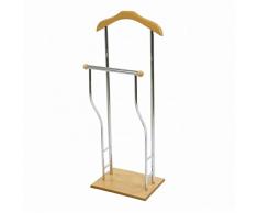 Vacchetti Giuseppe 4204410000 Servomuto con Capospalle, Base in Legno, Metallo, Crome, 45 x 30 x 110 cm