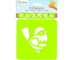Avenue Mandarine stencil assortiti da giardino, in plastica, set da 6