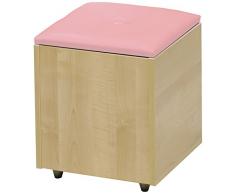 Lazzari 9626053021 Pouf Cassapanca, Rosa
