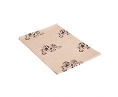 Vaitkute 216020 - Set di 2 asciugapiatti Katzen misto lino con stampa motivo: gatti 50% lino e 50% cotone lavabili a 40º 240 g/ m2 47 x 70 cm colore: naturale/nero