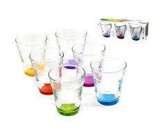 Pasabahce 95907 Vetro Vita Set 6 Bicchieri, 10.5 Cl, Multicolore, 6 Unità