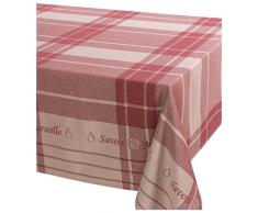 Tovaglia in jacquard e Teflon, motivo: Savon de Marseille, 100% cotone, lampone, 170 x 250 cm