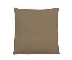 Dormisette 37-511 Federa per cuscino in jersey, 100% cotone, grandezza 80 x 80 cm, marrone