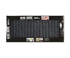 Brio 34560 Memo Board, lavagna magnetica, pietra nera, 25 x 60 cm, in vetro nero, 4 X 25 X 60 cm