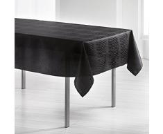 LHarmonie Du Décor - 1721594, Tovaglia Rettangolare , 140 X 250 Cm , Serpentile , Jacquard Damascato , Nero