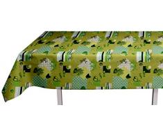 Tovaglia in tela cerata rettangolare 140 x 240 cm POMME VERTE