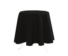 Lovely Casa N14689013 Nelson - Tovaglia in poliestere, 160 x 160 cm, colore: Nero
