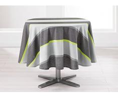 Douceur DIntérieur - 1730428, Tovaglia Rotonda , 180 Cm , Jazzy , Cotone , Verde
