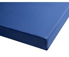 San Carlos Combicolor - Lenzuolo con angoli per letto matrimoniale 190x80x1 cm blu scuro