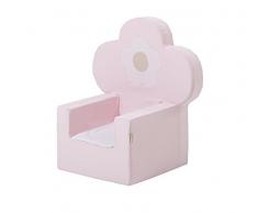 HOPPE Kids Fairytale Flower Principessa, imbottita sedia con braccioli, spugna, 100% cotone Ökotex Certificato, plastica, rosa, 60 x 40 x 60 cm