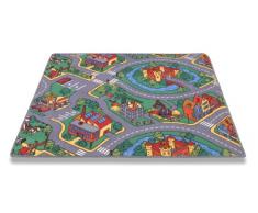 Parco giochi HMT 71095 bambini tappeto con design a torre di multicolore 95 x 200 cm