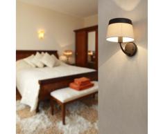 Proiettore Barcellona 66190 Sac-Applique, 60 W, in metallo e tessile schermo, colore: beige