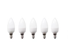 XQ-lite, Set di 5 lampade a LED, 4,0 W, classe di efficienza energetica A+, 320 lumen, 2700 kelvin, attacco E14