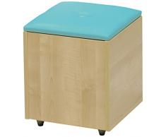 Lazzari 9626053070 Pouf Cassapanca, Azzurro