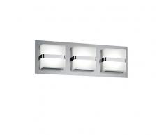 Trio 275770307 Canturo Plafoniera LED con 3 Lampade da Parete, Nichel Opaco, Acrilico Bianco