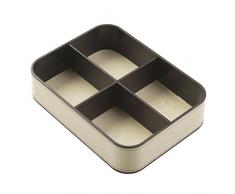 InterDesign Lauren Vassoio Organizzatore Scrivania Ufficio per Note Adesive, Plastica, Beige, 15.25x20.25x5 cm