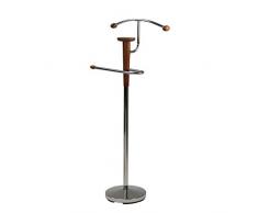 Vacchetti Giuseppe 4204420000 Servomuto con Stelo, Pomelli Noce, Metallo, Crome, 28 x 48 x 119 cm