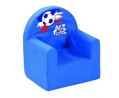 Room Studio Sedia Calcio Forma Club per bambini tessuto 37,5 x 29,5 x 41 cm, Tessuto, blu, 37,5x29,5x41 cm