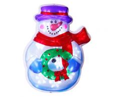 Portacandela pupazzo di neve di Natale a LED
