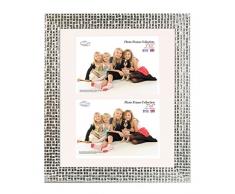 Inov8 PFES-Mosl-DA2 tradizionali foto e cornici britannici, 25 x 30 cm, doppia visiera 2x 13 x 18 centimetri, mosaico dargento