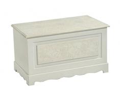 Vacchetti Giuseppe 3811240000 Mobiletto Cassapanca Lipsia, Rettangolare, Legno, Bianco, 70 x 40 x 40 cm