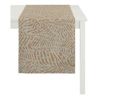 – Runner da tavolo, Poliestere, marrone, 48 x 140 x 0.5 cm